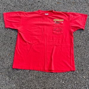 Vintage 1997 eagle graphic bike week pocket tee